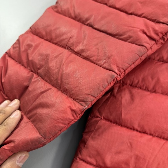 Patagonia Jacket Boys Large 12 Red Down Puffer Insulated Lightweight Hoodless - Picture 8 of 8